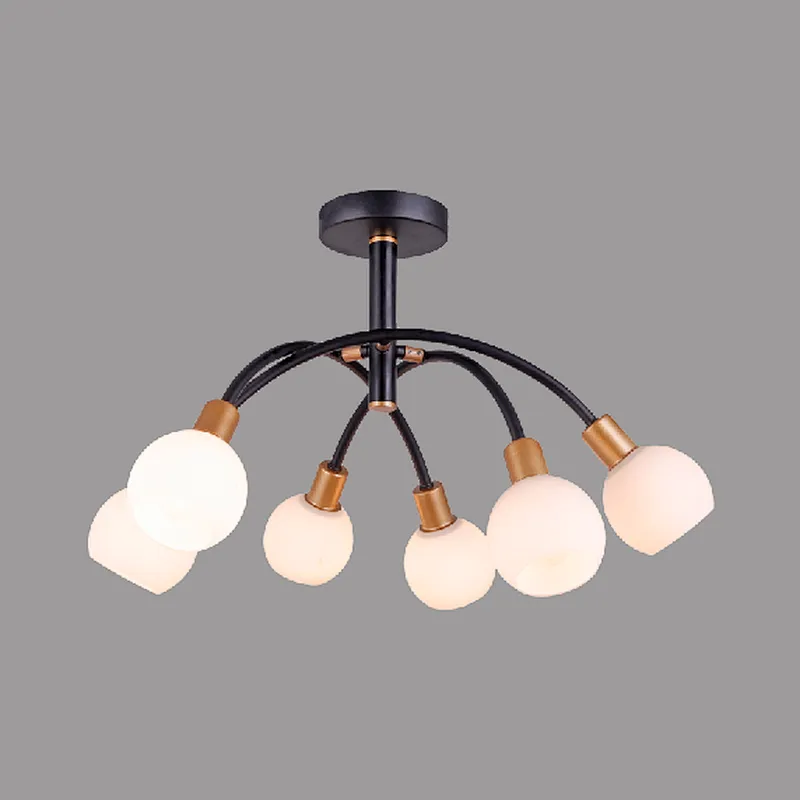 Nordic modern white glass ceiling light house decoratived