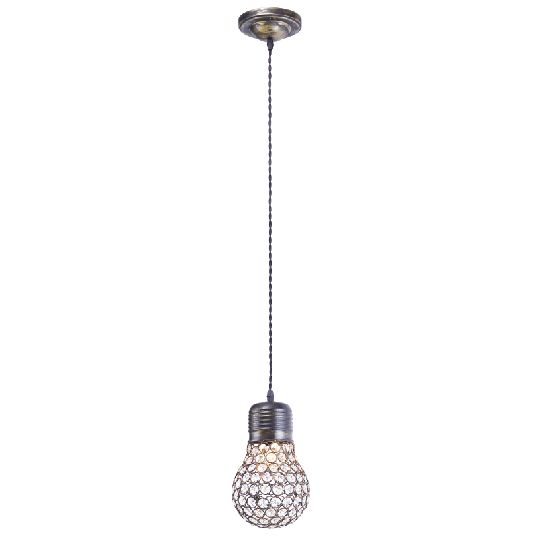 American style vintage small crystal bulb pendant light