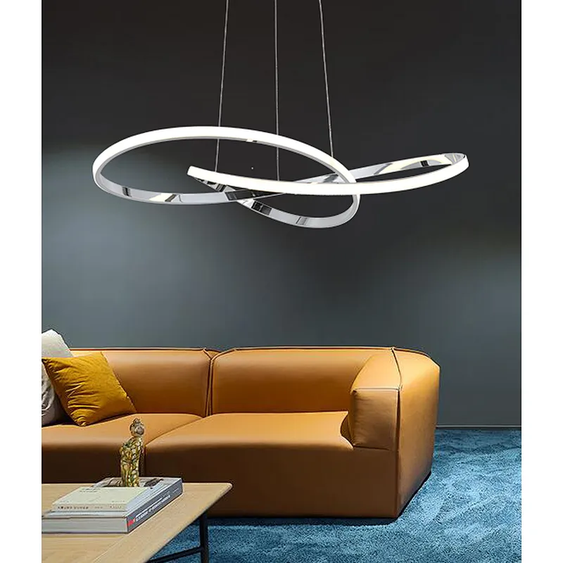 Chinese modern creative chrome aluminum 50W led pendant light