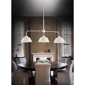Vintage white brushed gold metal painting pendant light
