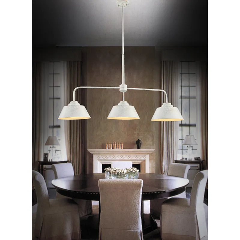 Vintage white brushed gold metal painting pendant light