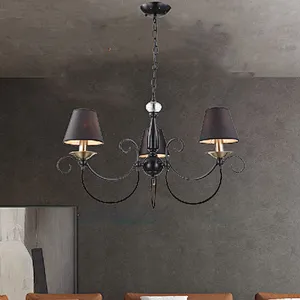 European traditional painting chandelier lamp classical black chandeliers