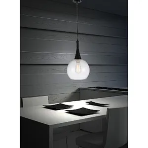 European modern clear glass pendant light for kitchen dining