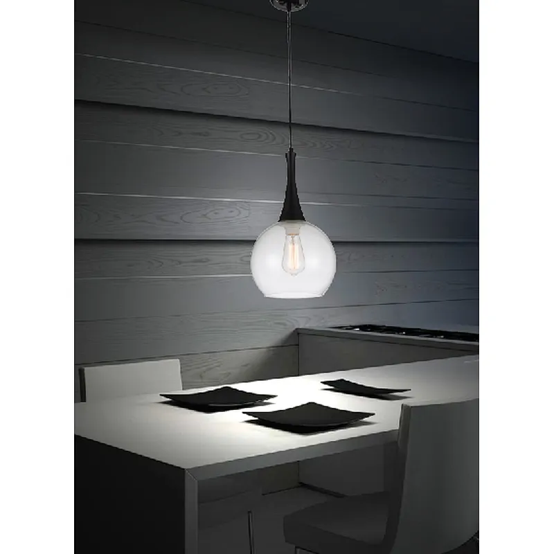 European modern clear glass pendant light for kitchen dining