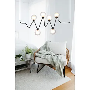 European modern contracted creative wave pendant light