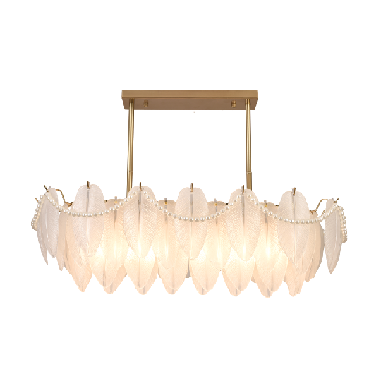 Italian style luxury modern living room chandelier with feather