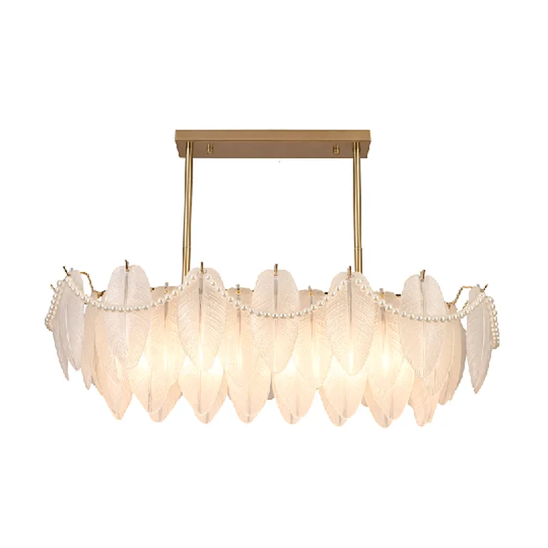 Italian style luxury modern living room chandelier with feather