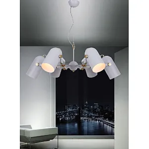 American modern iron art matte white painting chandelier