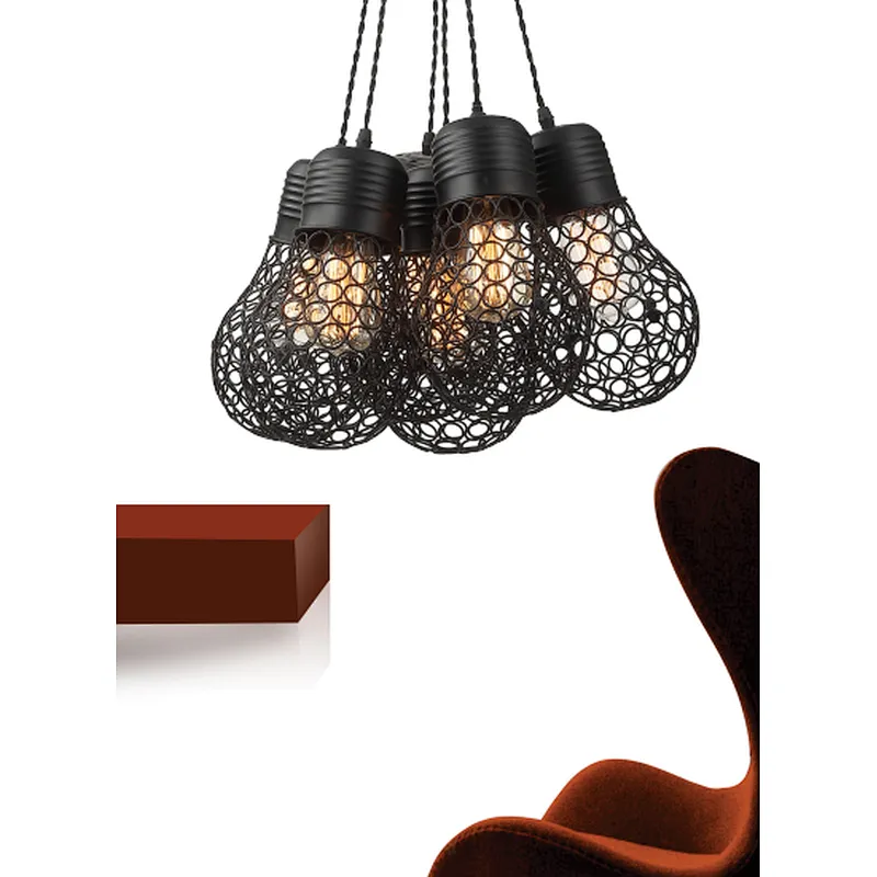 American vintage industrial style black bulb pendant light