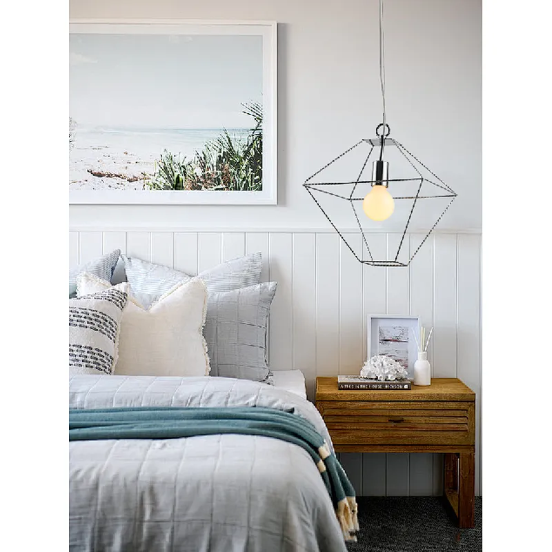 contemporary style iron frame pendant light