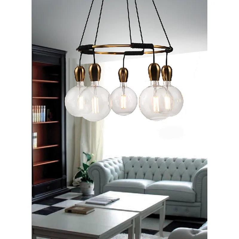 American style modern simple 5 lights dining pendant light