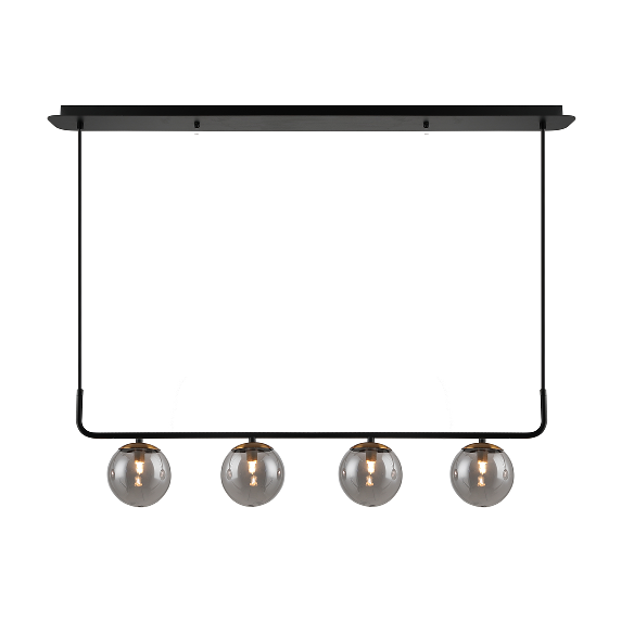 Nordic modern fashion 4 lights black ceiling pendant light