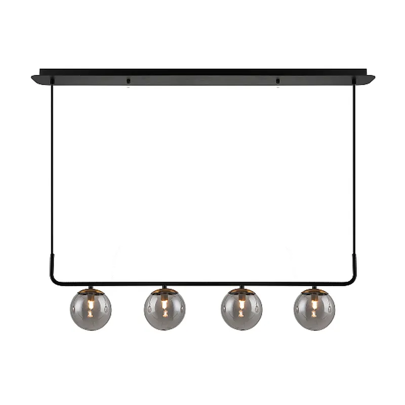 Nordic modern fashion 4 lights black ceiling pendant light