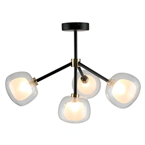 Nordic modern contracted 4 lights glass ceiling lamp indoor