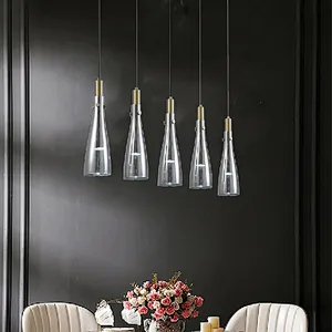 2022 Nordic style modern glass pendant light beautiful fashion 5 lights pendant lamp for living room dining kitchen