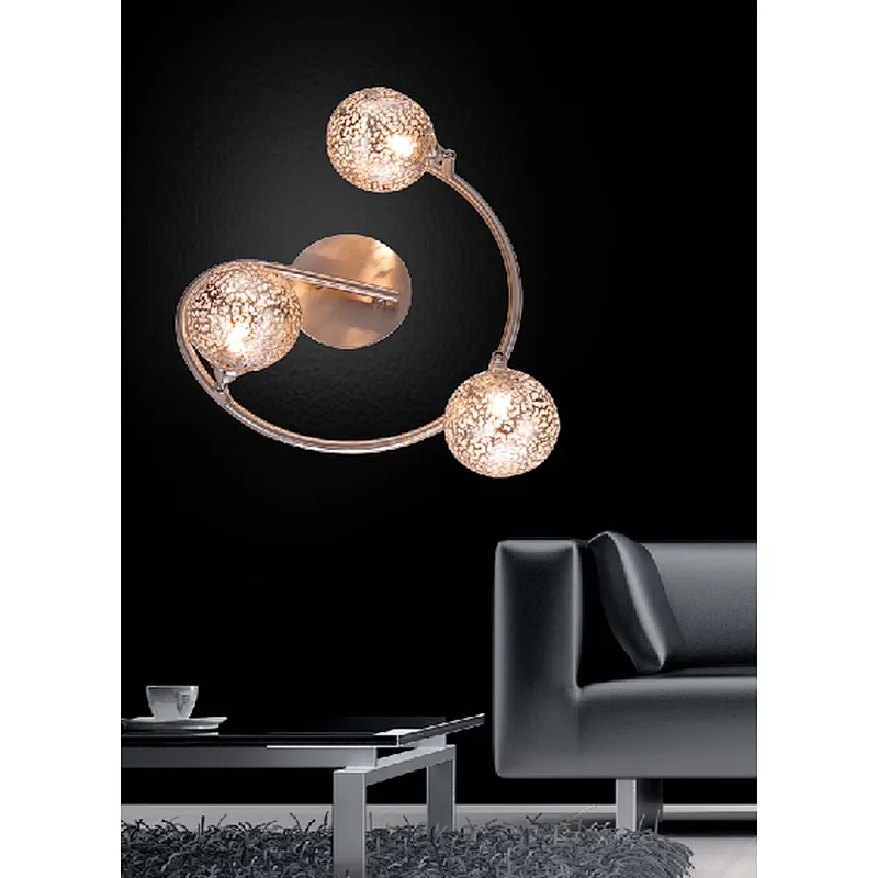European classic fancy sand silver 3 lights wall lamp