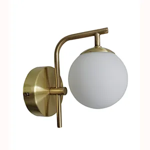 Nordic modern creative luxury sand gold bedside wall lamp