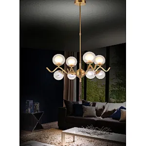 Nordic modern luxury 8 lights chandelier copper lighting