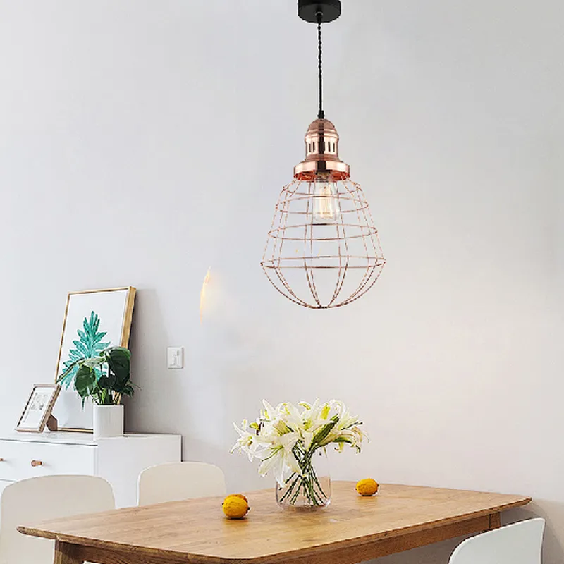 American style high quality lamp rose gold metal pendant light for kitchen dining