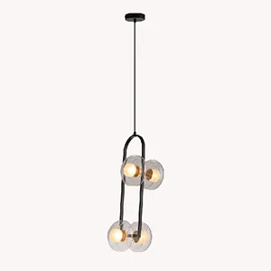 Zhongshan factory modern simple pendant light with glass shade G9 dining pendant lamp