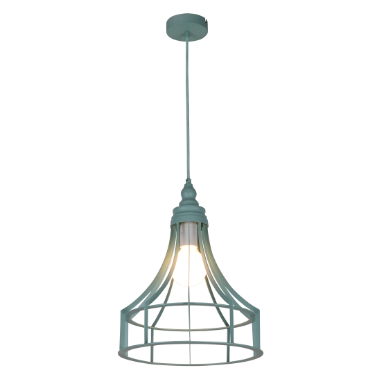 American industrial style green metal dining pendant light
