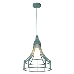 American industrial style green metal dining pendant light