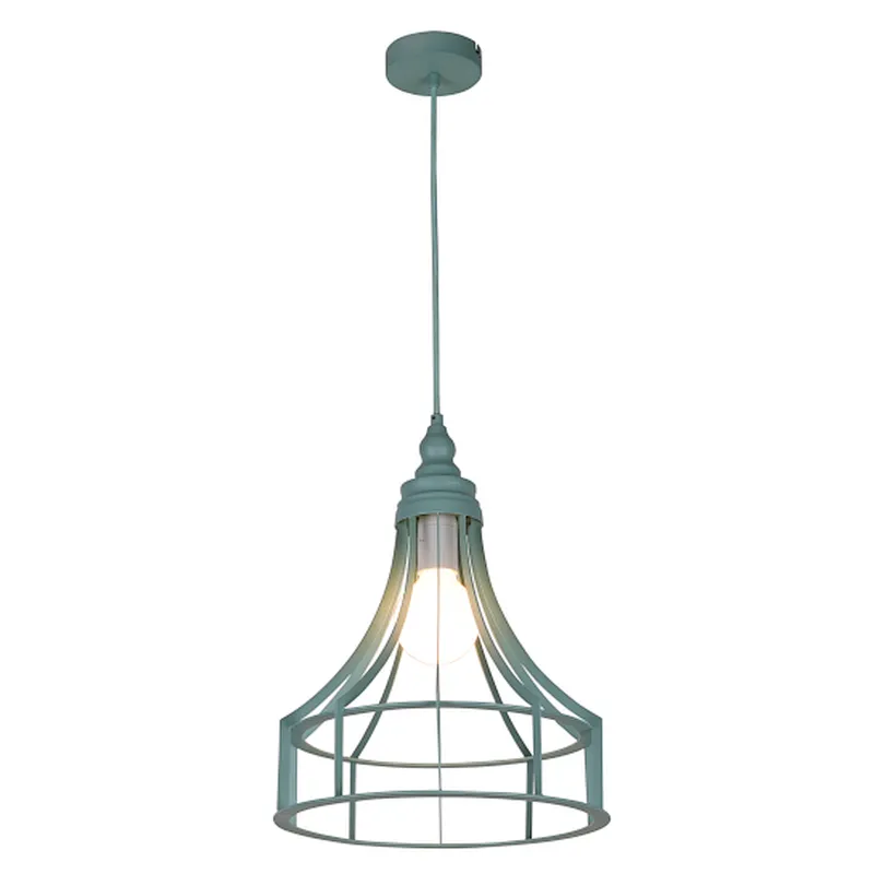 American industrial style green metal dining pendant light