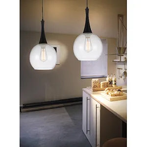 European modern clear glass pendant light for kitchen dining