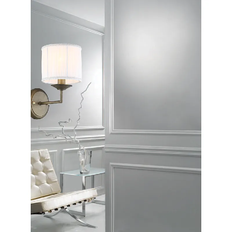 European traditional classic white cloth cover wall lamp