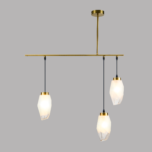 European luxury modern frosted irregular glass pendant lamp