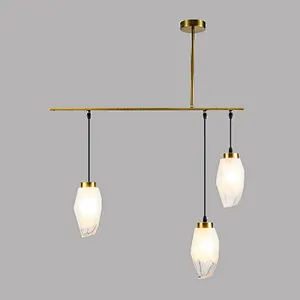 European luxury modern frosted irregular glass pendant lamp
