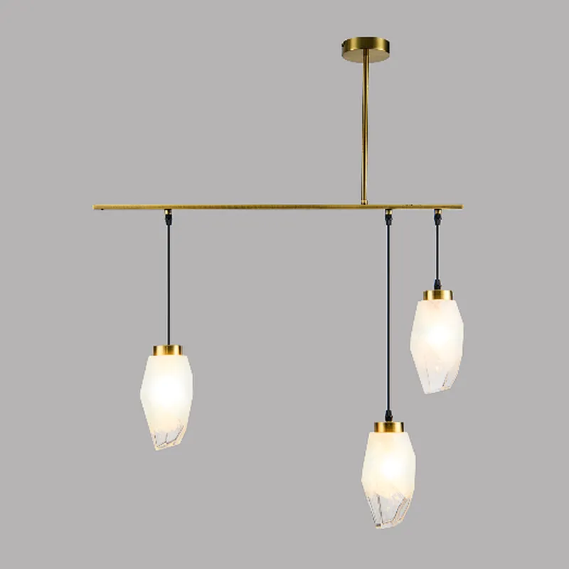 European luxury modern frosted irregular glass pendant lamp