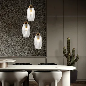 High quality European modern clear glass pendant light indoor uesd