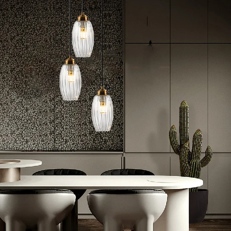 High quality European modern clear glass pendant light indoor uesd
