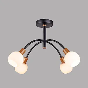 Nordic modern white glass ceiling light for home hotel