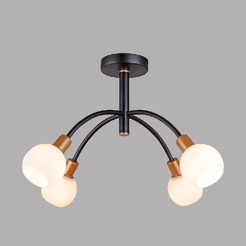 Nordic modern white glass ceiling light for home hotel