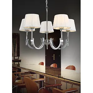 European modern 5 heads indoor chrome main chandelier