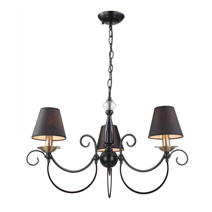 European traditional painting chandelier lamp classical black chandeliers