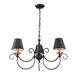 European traditional painting chandelier lamp classical black chandeliers
