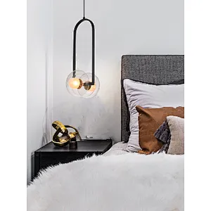 nordic roller skating glass pendant light