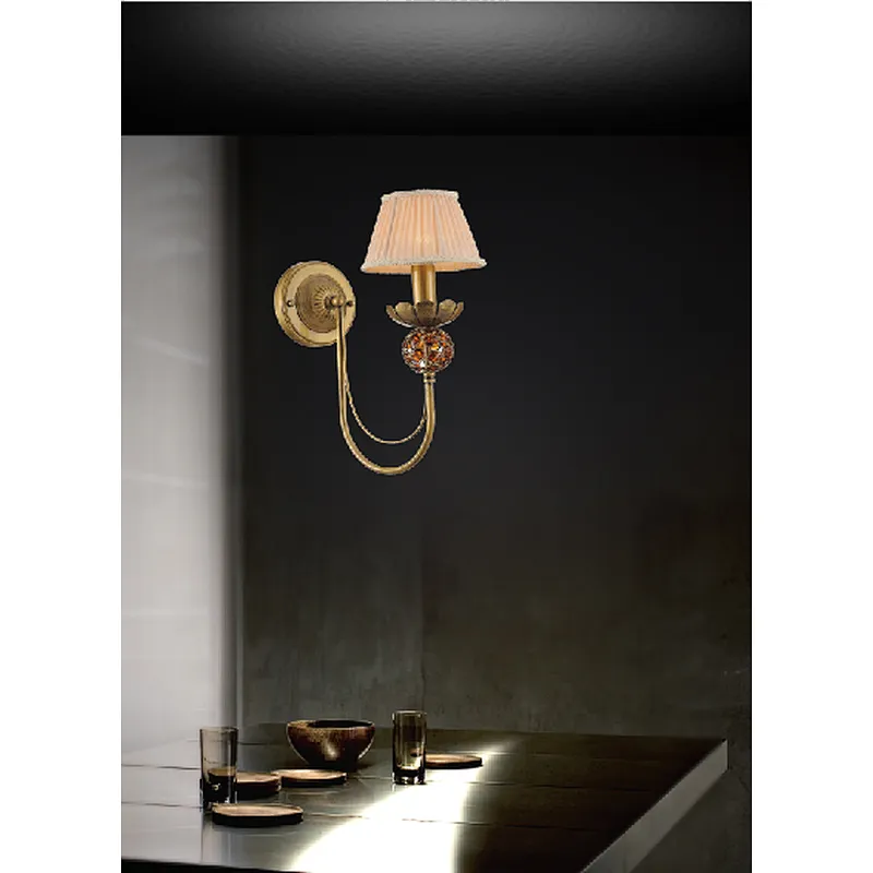 European traditional retro crystal wall lamp E14