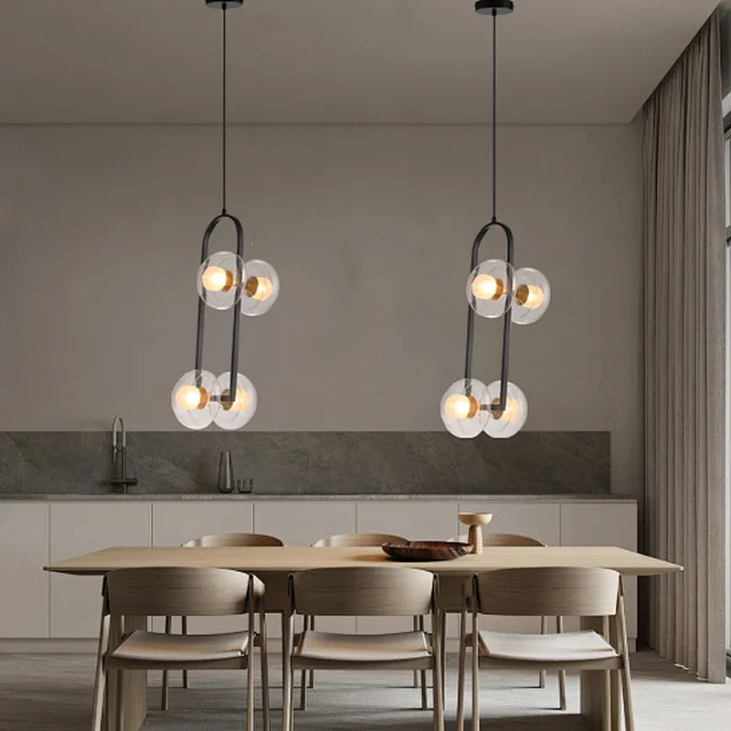 Zhongshan factory modern simple pendant light with glass shade G9 dining pendant lamp