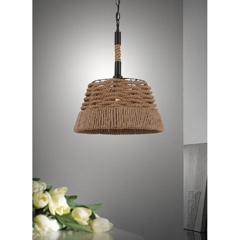 Chinese wholesale vintage twine art pendant light dining