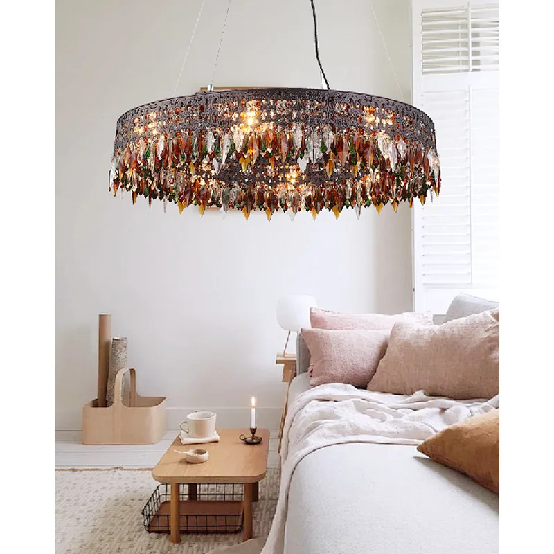 Nordic style modern beautiful crystal chandelier indoor decoration