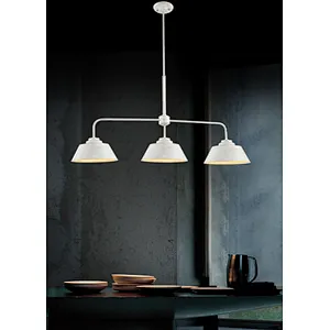 Vintage white brushed gold metal painting pendant light