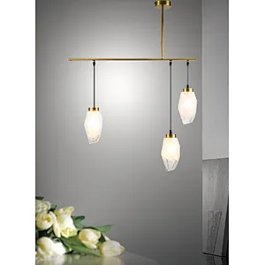 European luxury modern frosted irregular glass pendant lamp