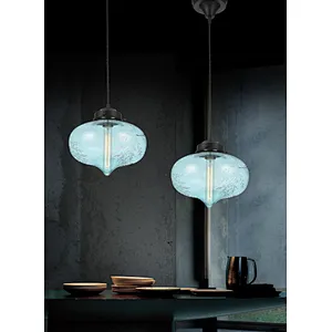 Chinese hot sale classical bule glass pendant light indoor