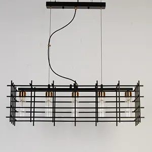 New modern industrial iron art pendant light dinning living room decoration black hanging light