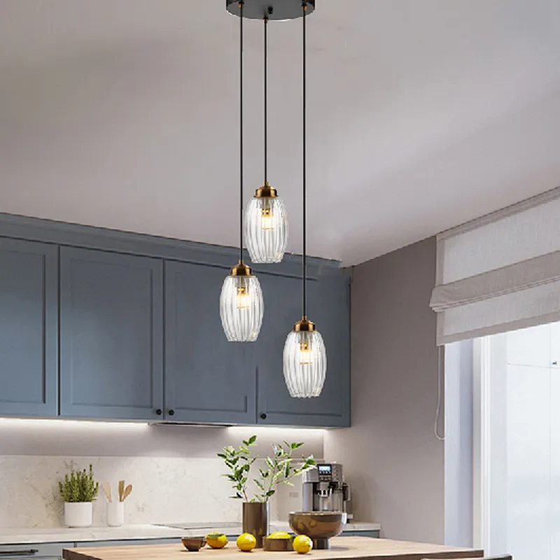 High quality European modern clear glass pendant light indoor uesd