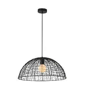 Zhongshan factory selling postmodern painting pendant light matte black metal pendant lamp